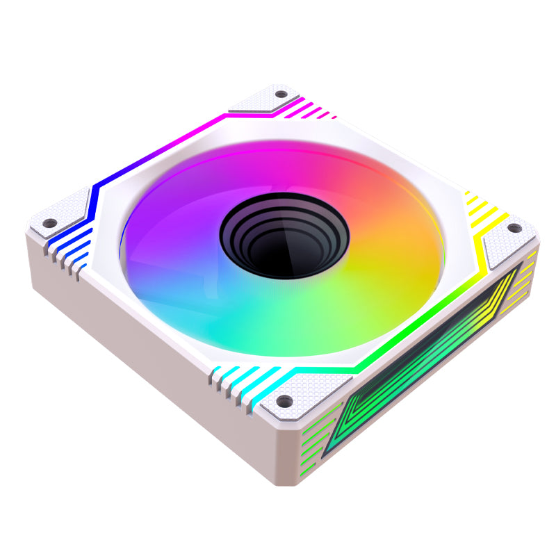 TrueNort Pc Case Fan 120mm RGB 6Pin 12V 3W White, Single Fan | LC-30-02 TrueNort Pc Case Fan 120mm RGB 6Pin 12V 3W White, Single Fan | LC-30-02